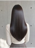 大人女性/ロングレイヤー/アッシュブラウン/髪質改善