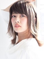 パティオンツー(PATIONN2)&nbsp;ストレート外ハネミルクティーカラー抜け感レイヤーミディアム
