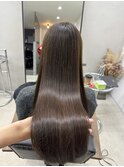 オリーブベージュ×髪質改善縮毛矯正