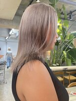 サンク 原宿 表参道(cinq)&nbsp;ミルクティーベージュカラーハイトーンダブルカラーケアブリーチ