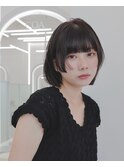 ボブヘア/レイヤーカット/ウェットヘア/オリーブベージュ/表参道