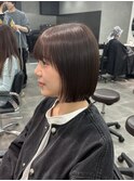 韓国風/タッセルボブ/チョコブラウン【白井愛海】
