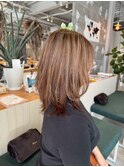 抜け感ハイライト×ホワイトグレージュ
