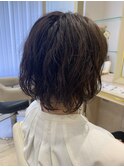 NOパーマくせ毛活かしカットショートボブ30代40代50代ゆるふわ