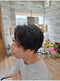大人センター分けスタイル