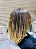 【華やか立体感】バレイヤージュボブ