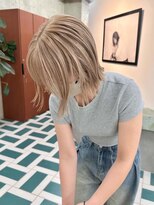 ノエ(noe)&nbsp;くびれヘア/アプリコットオレンジ/ハイライトカラー/栄c171