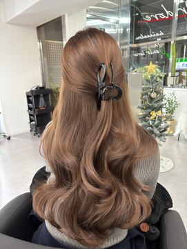 ブリーチなしで作るベージュ×バタフライレイヤー♪10代20代30代