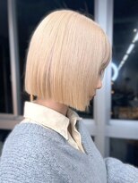 ジゼル 梅田(GiseL)&nbsp;ブリーチ ダブルカラー ハイライト ハイトーン ボブ 10代20代