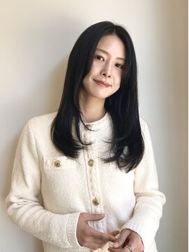 ジプソ(Gypso) セミロングレイヤーカット×アッシュグレージュ