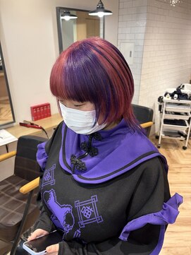 ループウエスト(LOOP WEST) ピンクパープルデザイン0318