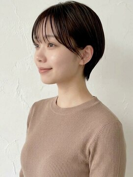 カバーヘア ブリス 大宮西口(COVER HAIR bliss) ダークブラウン耳かけ小顔ナチュラルショート30代40代p大宮