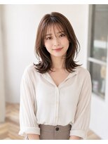 バグズ ヘアデザイン 桔梗が丘店(Baguz HAIR DESIGN) 小顔くびれレイヤーミディ×シアーグレージュ