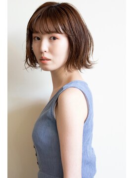トップヘアーヒルズ 安城(TOP HAIR HILLS) エアリーボブ/前髪パーマ/ニュアンスカラー/ことりベージュ