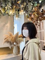 アンド ラ ブランシュ(&.La Blanche)&nbsp;ショコラベージュ/ベビーバング/ミディアムヘア/トリートメント