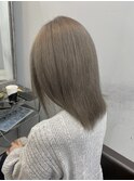 ミニウルフチェリーブラウンホワイトグレージュフェザーパーマ
