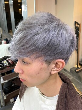 ディスイズバーバー(THIS IS BARBER) ハイトーン ホワイトラベンダー ツーブロックマッシュ