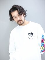 クラスコウベ 三宮店(Krass kobe) MAN’SHAIR 波巻きパーマツーブロックマッシュ