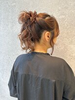 アース 三軒茶屋店(HAIR&MAKE EARTH) ゆるふわおだんごアレンジ/おだんごアレンジ/ヘアアレンジ