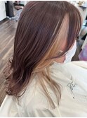 20代30代ベージュインナーブラウンカラー