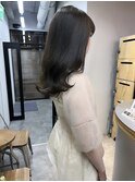 20代30代40代アッシュグレージュ艶ロング