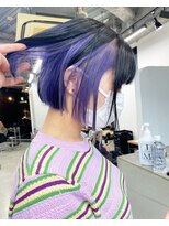 キラ 原宿(KILLA)&nbsp;グレーベージュ_レイヤーロング_インナーカラーイヤリングカラー