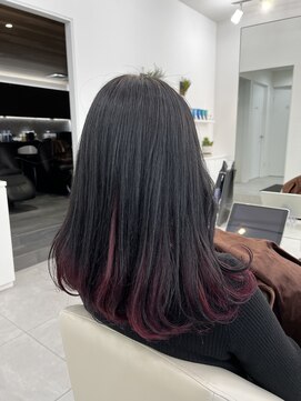 アオ 甲府本店(AO) 【AO hair】アンブレラカラー×カシスレッド