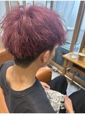 美容学生のおしゃれピンクヘアー