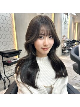 ヴィオットバイサロン(Viot by Salon) 前髪あり髪質改善姫カットセミディカールシアーカラー縮毛矯正