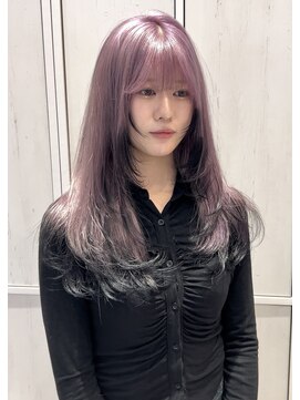 リー 梅田(Lee) ブリーチ履歴2~3回必須/エンド/パープルカラー/透明感カラー