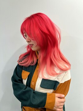 ヴィア(Via) ブリーチハイトーンワインレッド髪質改善/レイヤー