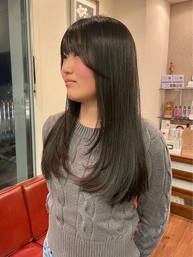 シェール(cher) ナチュラルストレートロング/グレージュ