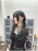 イヤリングカラー/シルバー/グレージュ