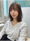 ボブレイヤースタイル×オリーブベージュ♪