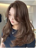 レイヤーカット×配当ハイトーンベージュ
