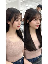 アマトウキョウ アユンチェ(AMA TOKYO×AYUNCHE) 前髪顔まわり韓国ヘアレイヤーカットサイドバンク2wayバンク韓国