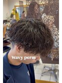 冬カジュアル◎学生向け波巻きパーマ×マッシュ×無造作