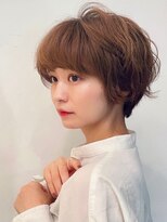 ステアケース 武蔵小杉店(stair:case) ショートパーマ大人かわいいショートボブクリームブラウン