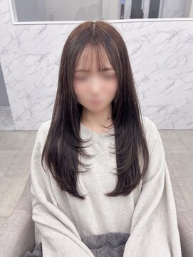 透明感カラー/ダークブラウン/シャギーレイヤー