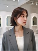 ショート/レイヤーボブ/シアーブラウン/外ハネ