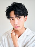 men's/顔周り/ニュアンスパーマ/黒染め/韓国/ダウンパーマ