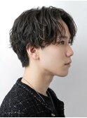 ジョングクヘア波巻きシャドウパーマセンターパート