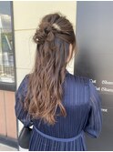 ハーフアップアレンジ