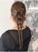 ロング結婚式ヘアアレンジ韓国_597851