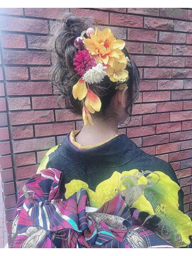 ノアーズアーク(NOAH'S ARK) ♪和装ヘアーゆるルーズお団子ヘアー♪