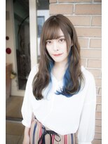 サロンドミルク 原宿(salon de MiLK)&nbsp;【salon de MiLK 原宿】グレージュ×インナーアクセントブルー