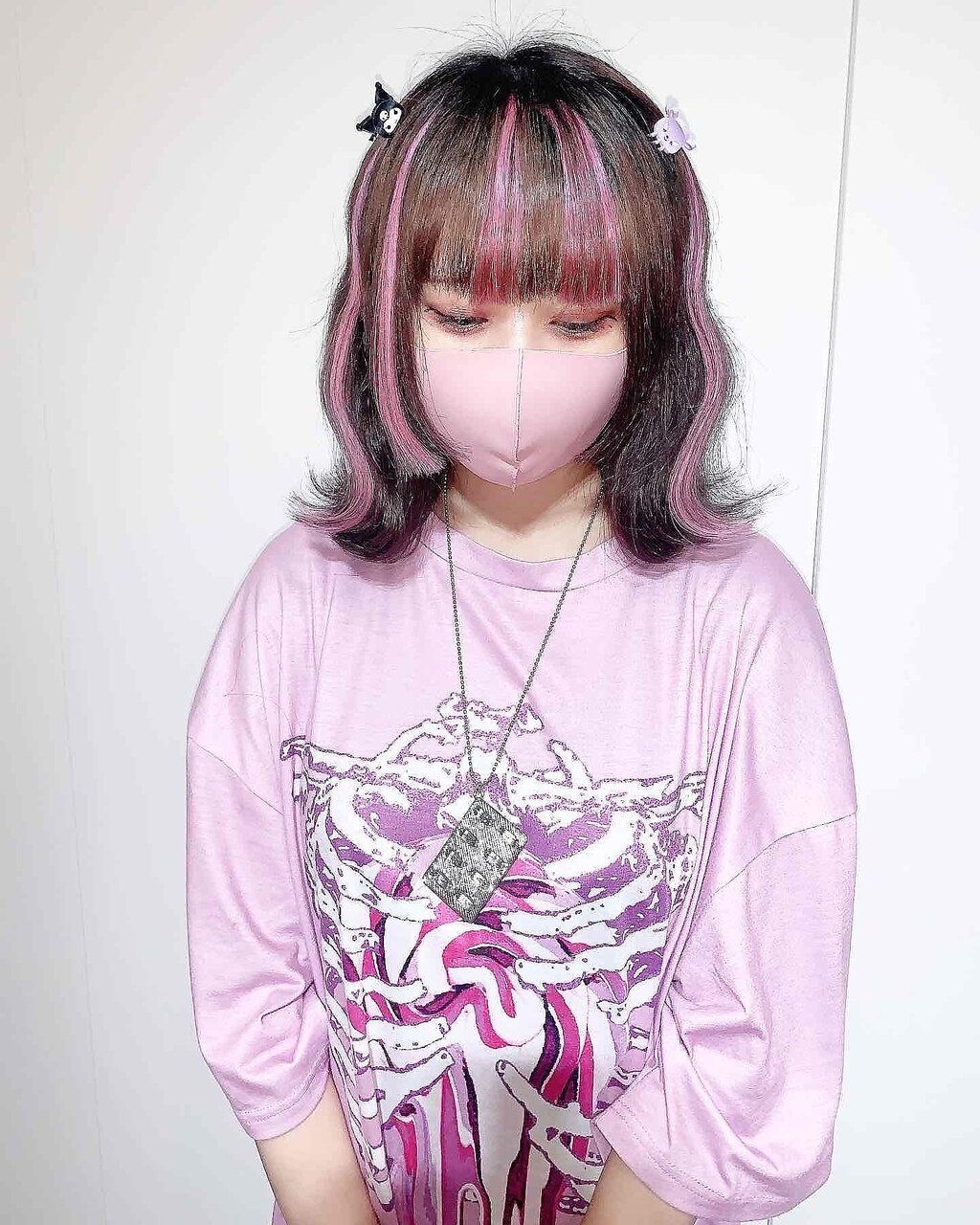 地雷系ピーチピンク#シールエクステ#セクションカラー#美髪#静岡