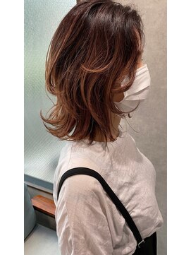 ビアンカ(Bianca) 【Bianca】　ふんわりミディアムレイヤー×ピンクブラウン