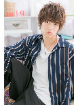 ミック 日暮里店(miq) ふわくしゃ★チャコールグレーウルフマッシュb1