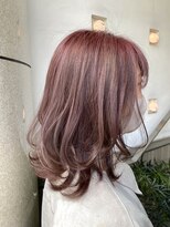 ヘアアンドメイク スタジオ ミムロ(HAIR&MAKE STUDIO MIMURO) 外ハネミディアム・ピンクアッシュ【MIMURO 浦和】